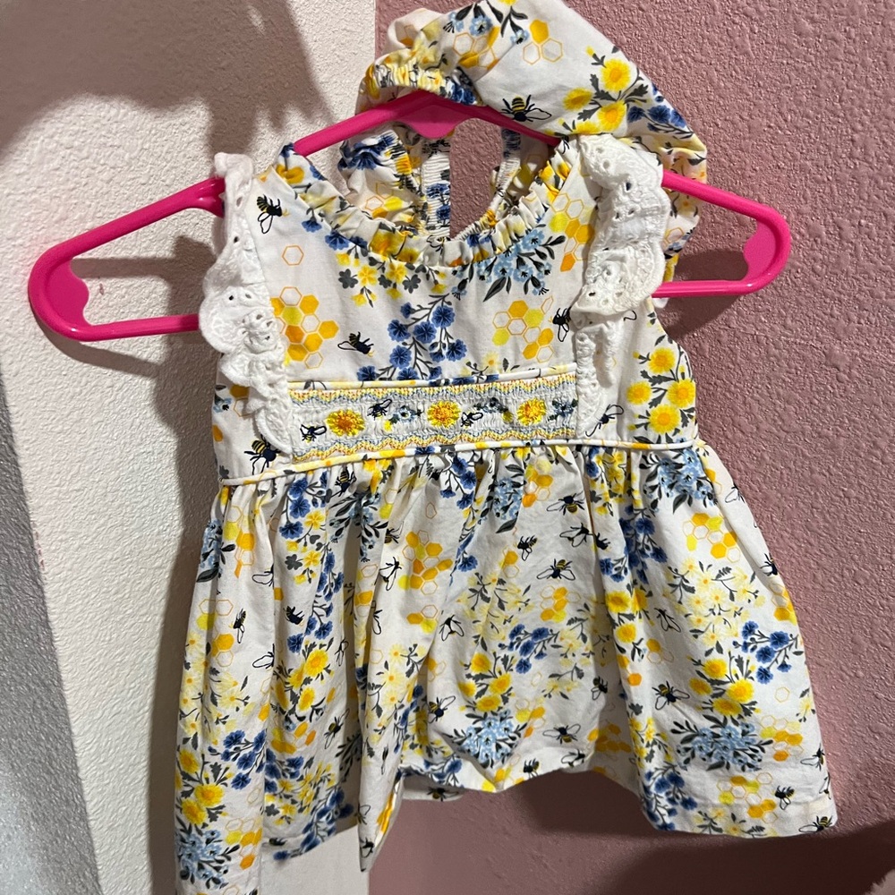 Floral Baby Dress with Headband